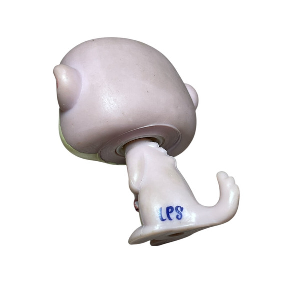 Littlest Pet Shop Dusty Pink Meerkat #1564 Teal Cyan Dot Eyes LPS - Picture 3 of 8